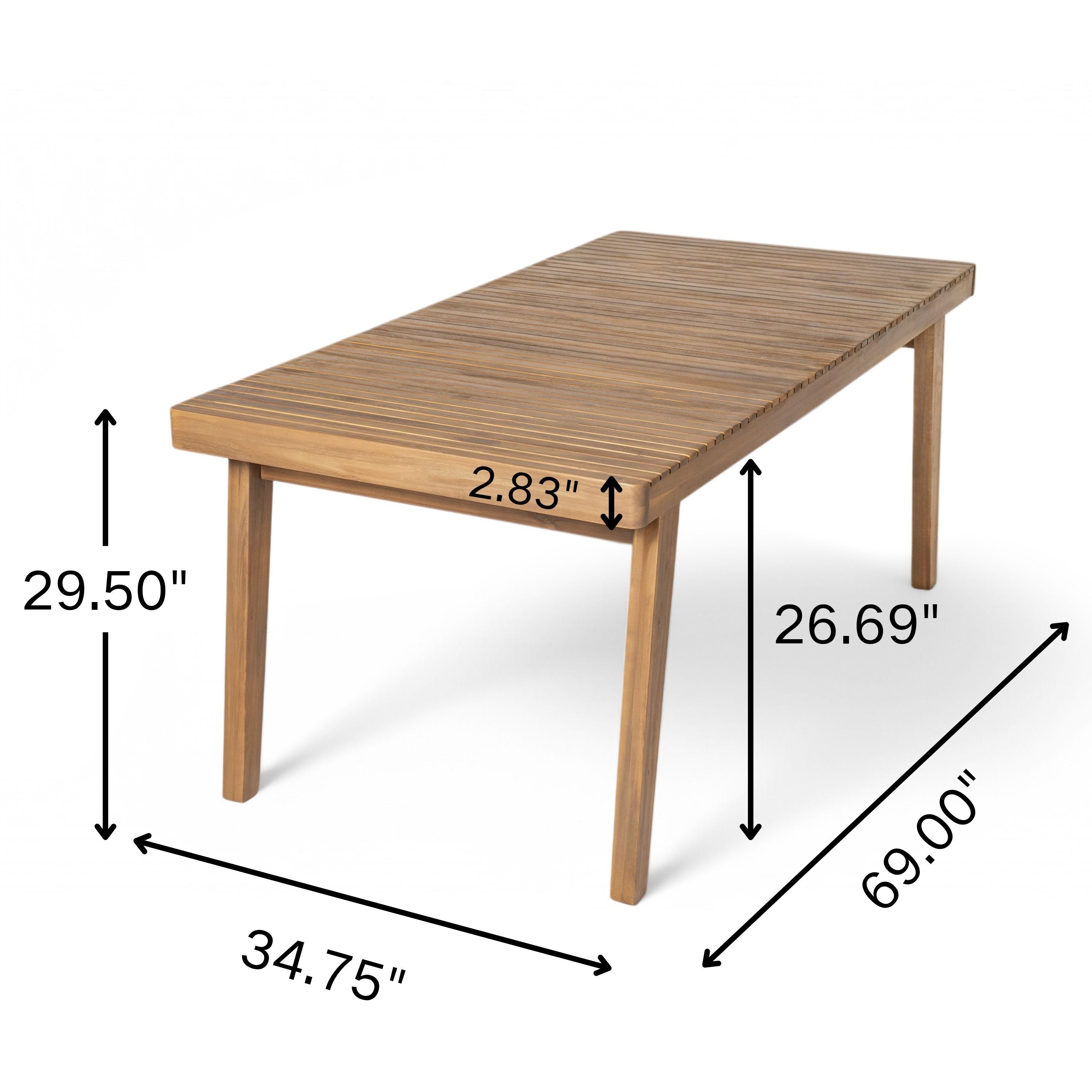 7-Piece Outdoor Acacia Wood Dining Set