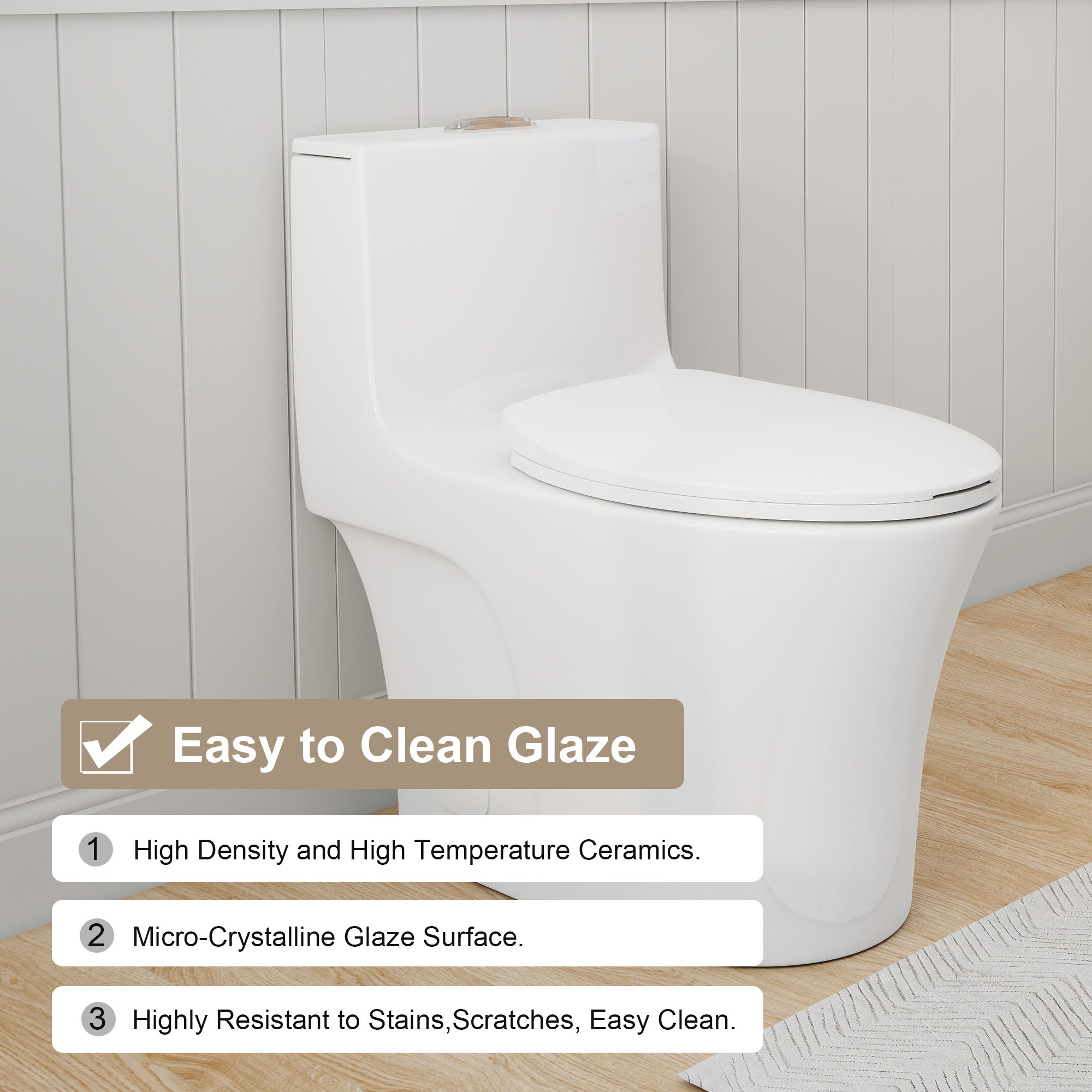 1.28/0.8 GPF Tornado Flush One-Piece Toilet