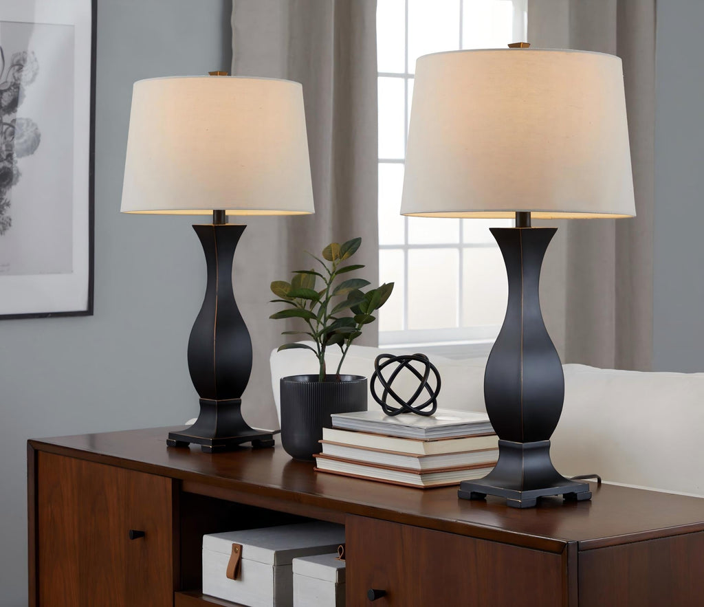29" Contemporary Polyresin Table Lamp in Oil Rubbed Bronze
