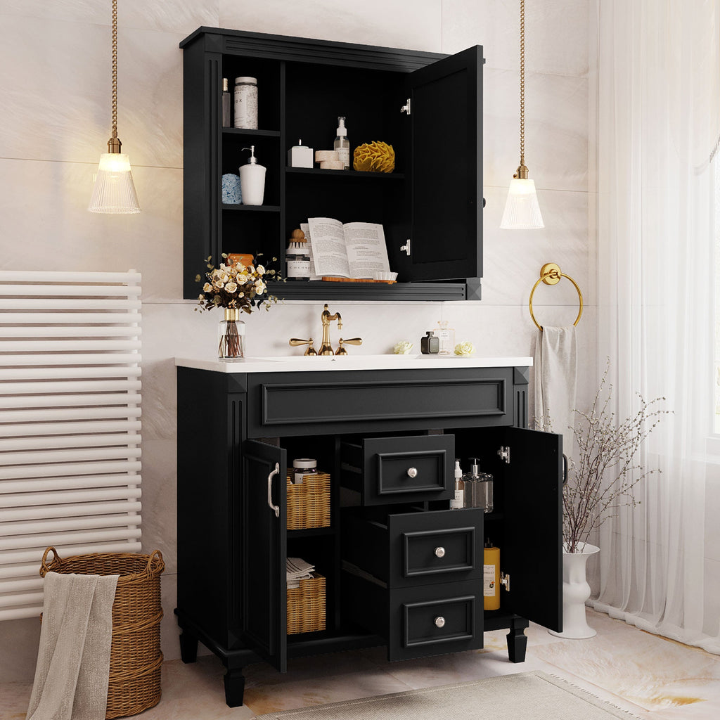 36" Bathroom Vanity with Top Sink