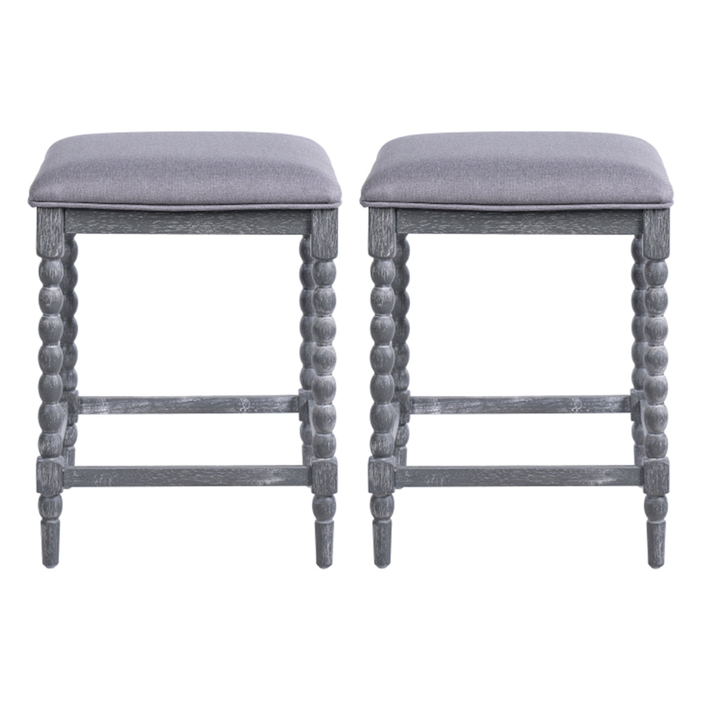 Set of 2 26'' Counter Stools with Upholstered Seat