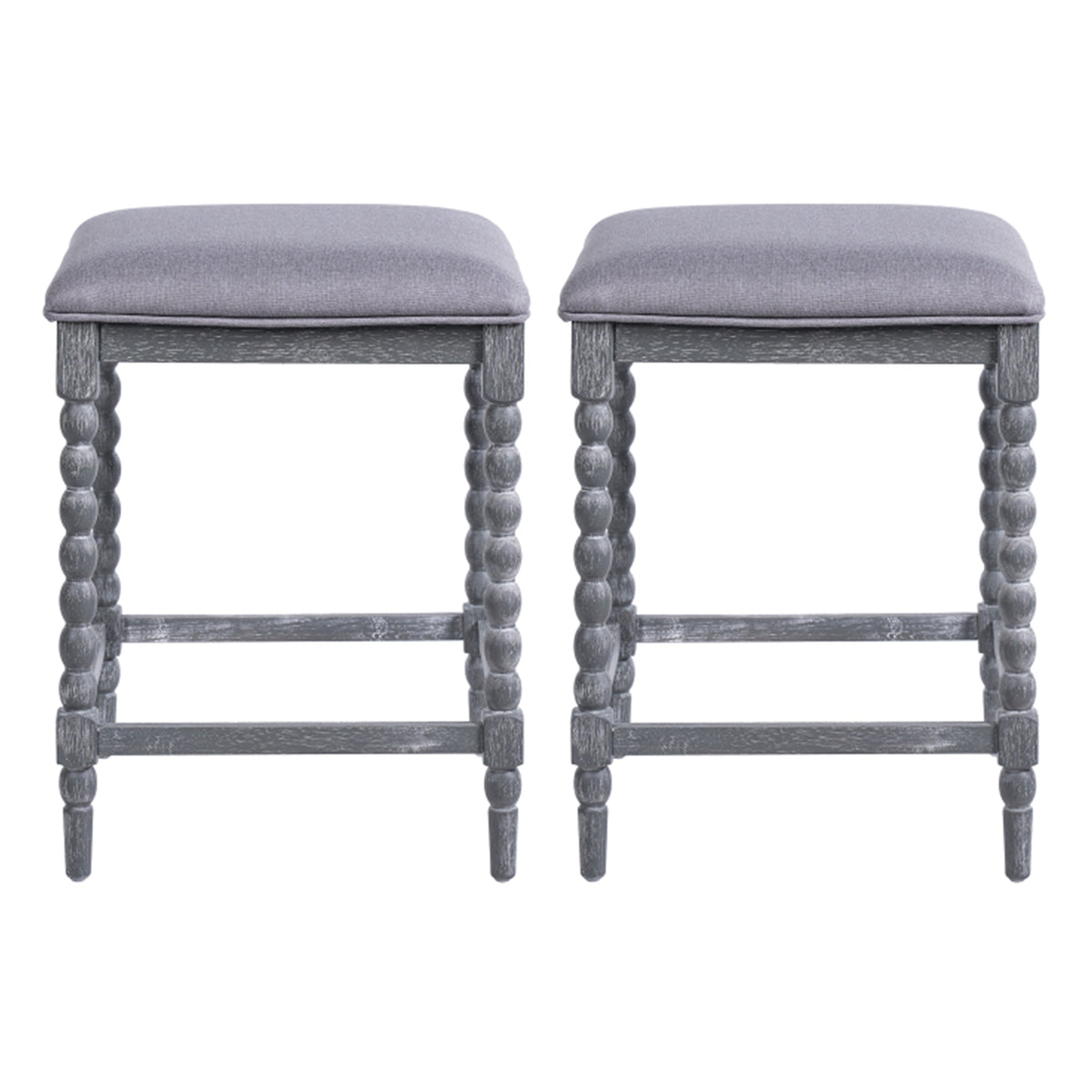 Set of 2 26'' Counter Stools with Upholstered Seat
