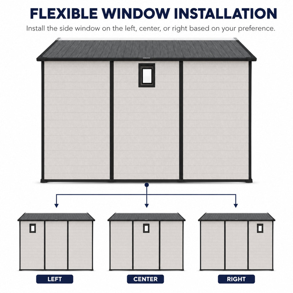 8x10 FT Plastic Outdoor Storage Shed