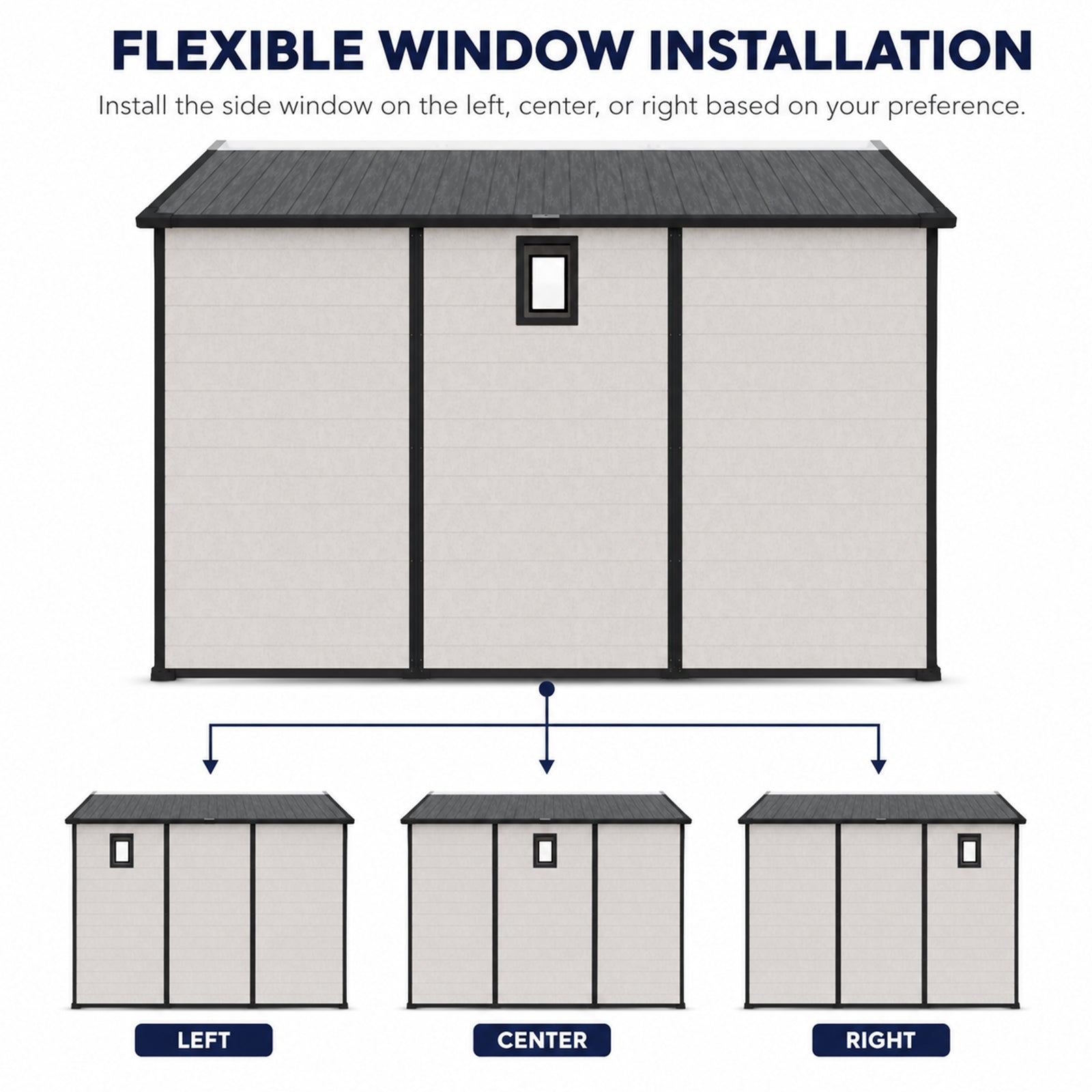 8x10 FT Plastic Outdoor Storage Shed