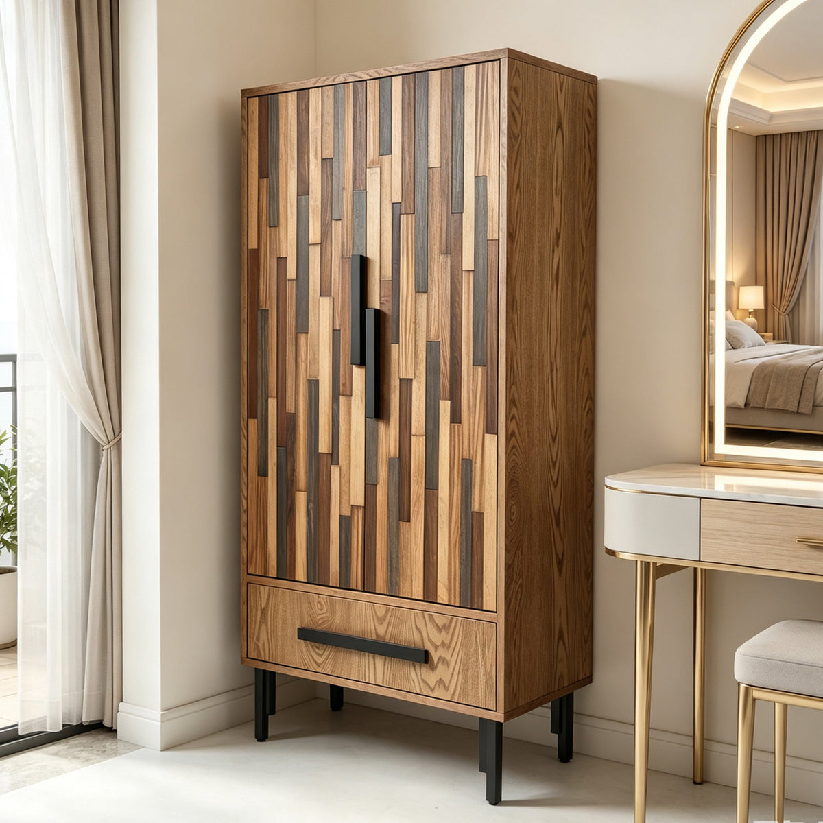 60'' Tall Storage Cabinet with Drawer