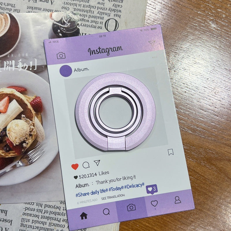 Tri-fold Dual-ring Magnetic Phone Holder