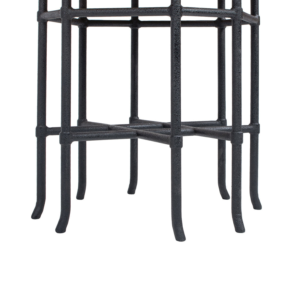 Foundry 24" Square Reclaimed Pine Wood & Iron Side Table