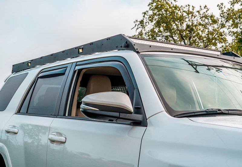 Cali Raised LED Cali Raised 10-24 Toyota 4Runner Premium Roof Rack - 42 In White Dual Row Spotam/Led Light Bar - CR2825