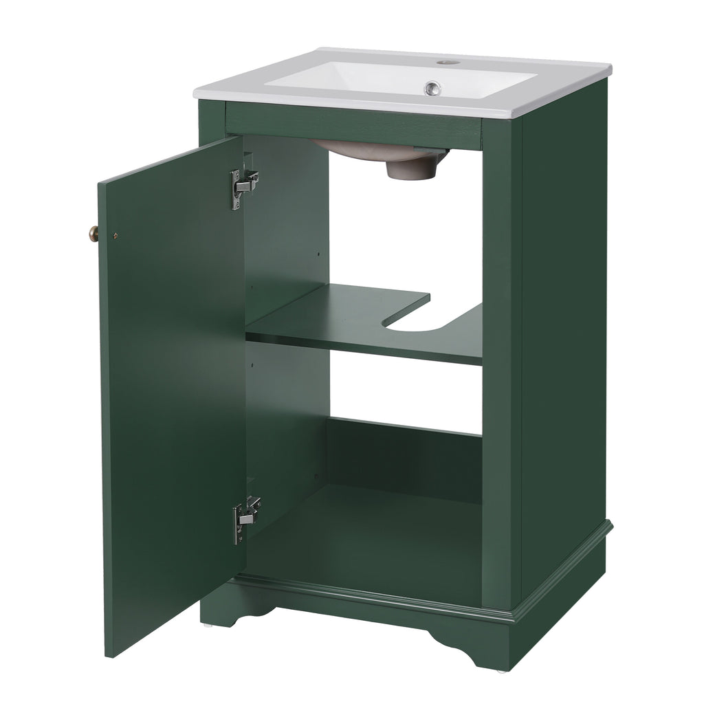 20-Inch Bathroom Vanity with Ceramic Sink