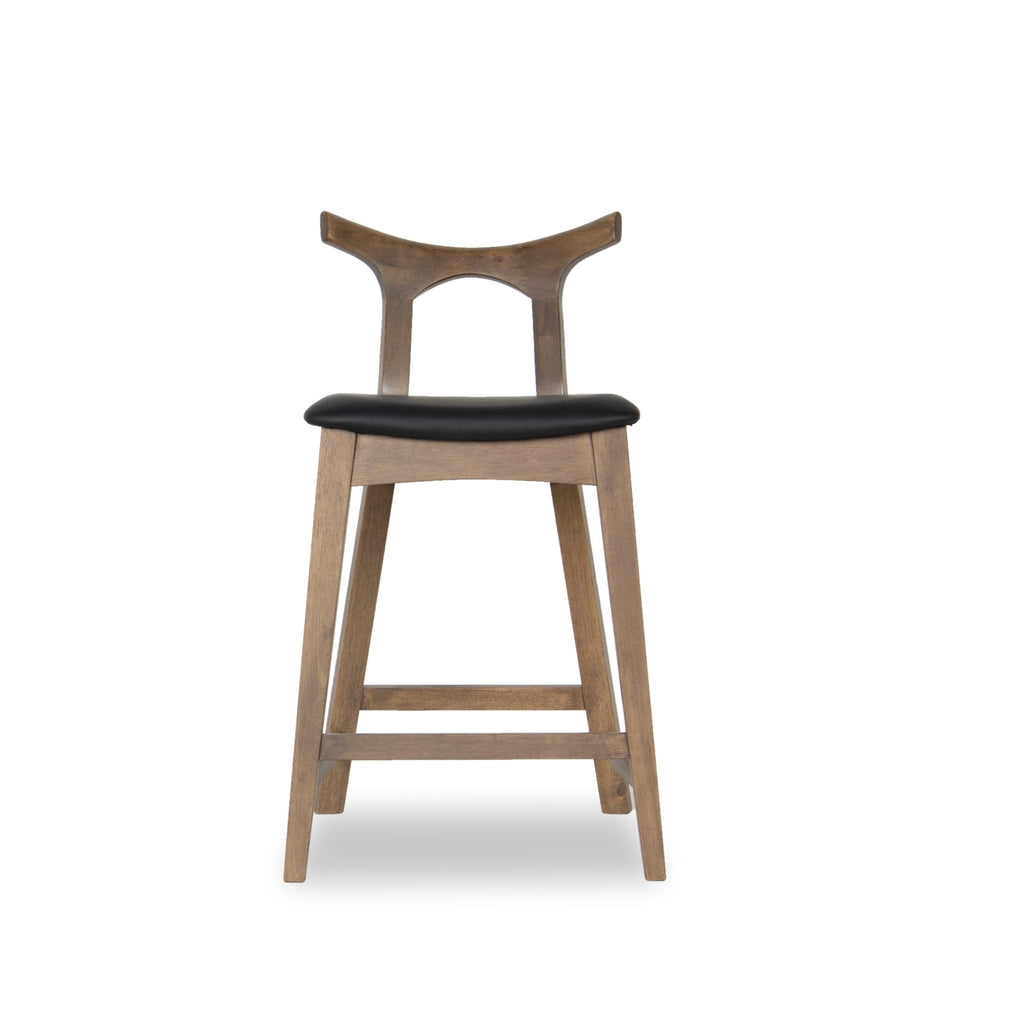 Hester Solid Wood Upholstered Square Bar Chair (Set Of 2)