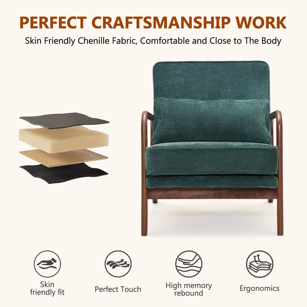 Mid-Century Modern Lounge Chair Single