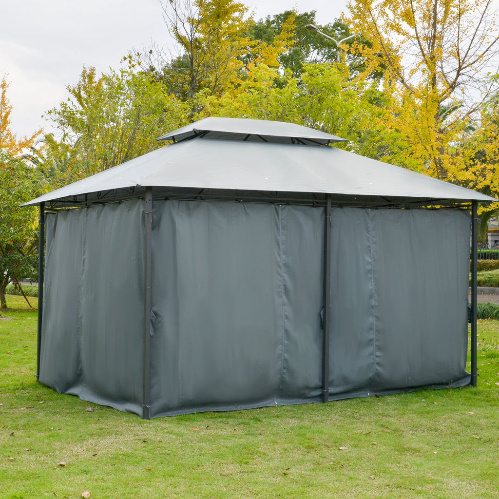 Outsunny 10' x 13' Patio Gazebo, Outdoor Canopy Shelter