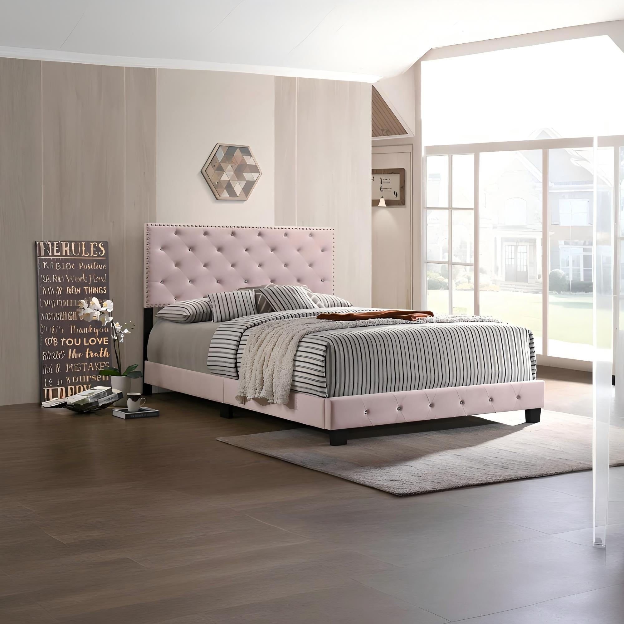 Charming Transitional Bed Frame