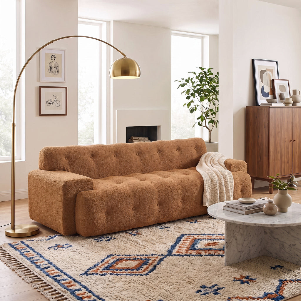 88 In Cloud 3 Seater Boucle Sofa