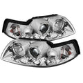 Spyder Ford Mustang 99-04 Projector Headlights LED Halo Chrome High H1 Low H1 PRO-YD-FM99-1PC-AM-C 5010452
