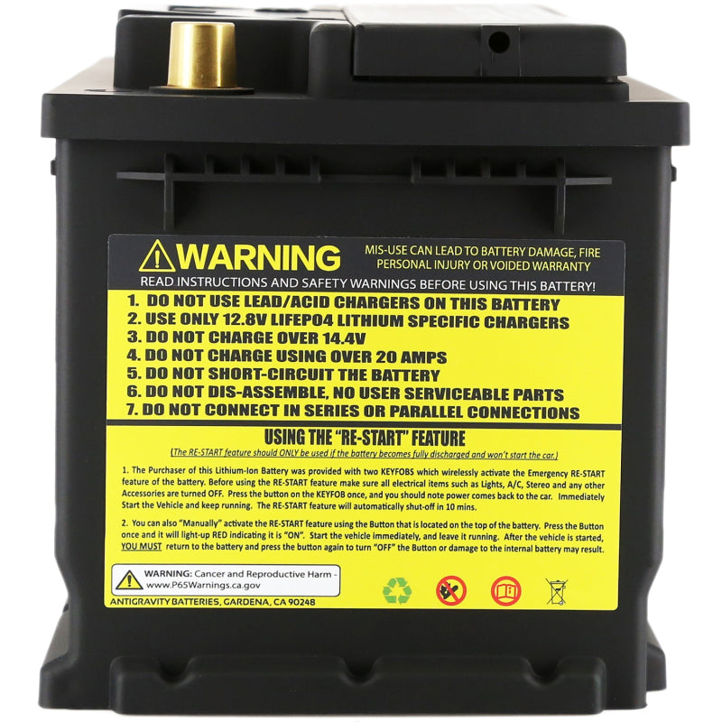 Antigravity Batteries Antigravity H7/Group 94R Lithium Car Battery w/Re-Start AG-H7-60-RS