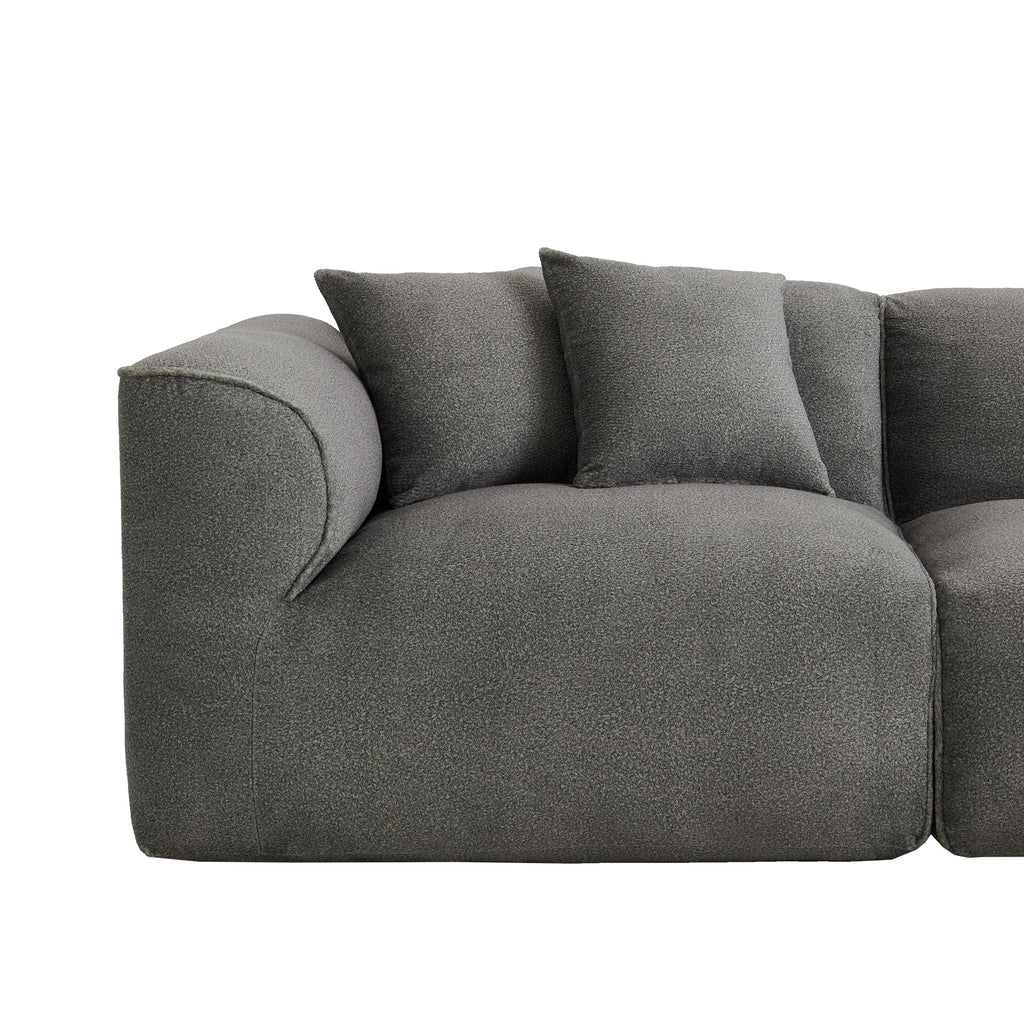 U_Style Luxury Living Room Double-Needle Cut Velvet Sofa