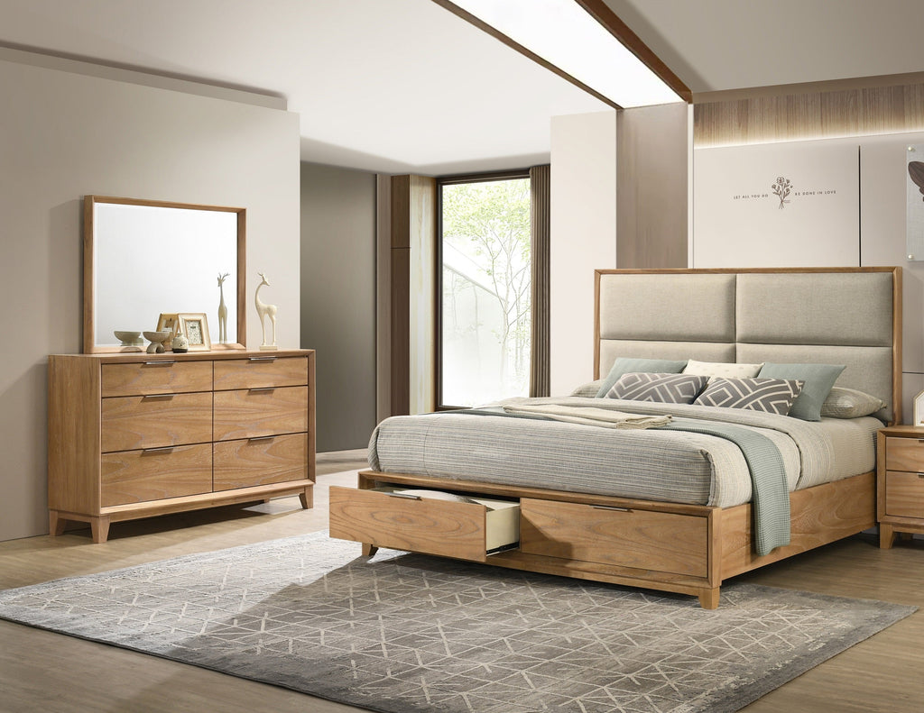 1pc Contemporary 6-Drawer Storage Dresser