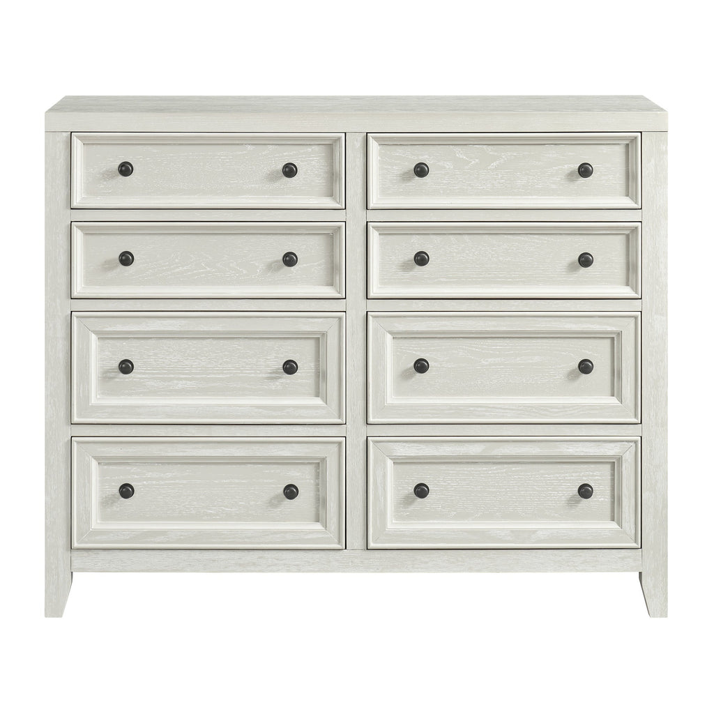 Gypsum Whitewash 8-Drawer Dresser