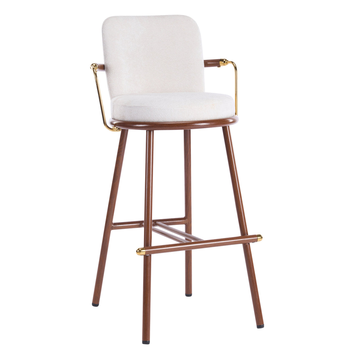 Chaya Indoor Upholstered Bar Stool with Metal Frame