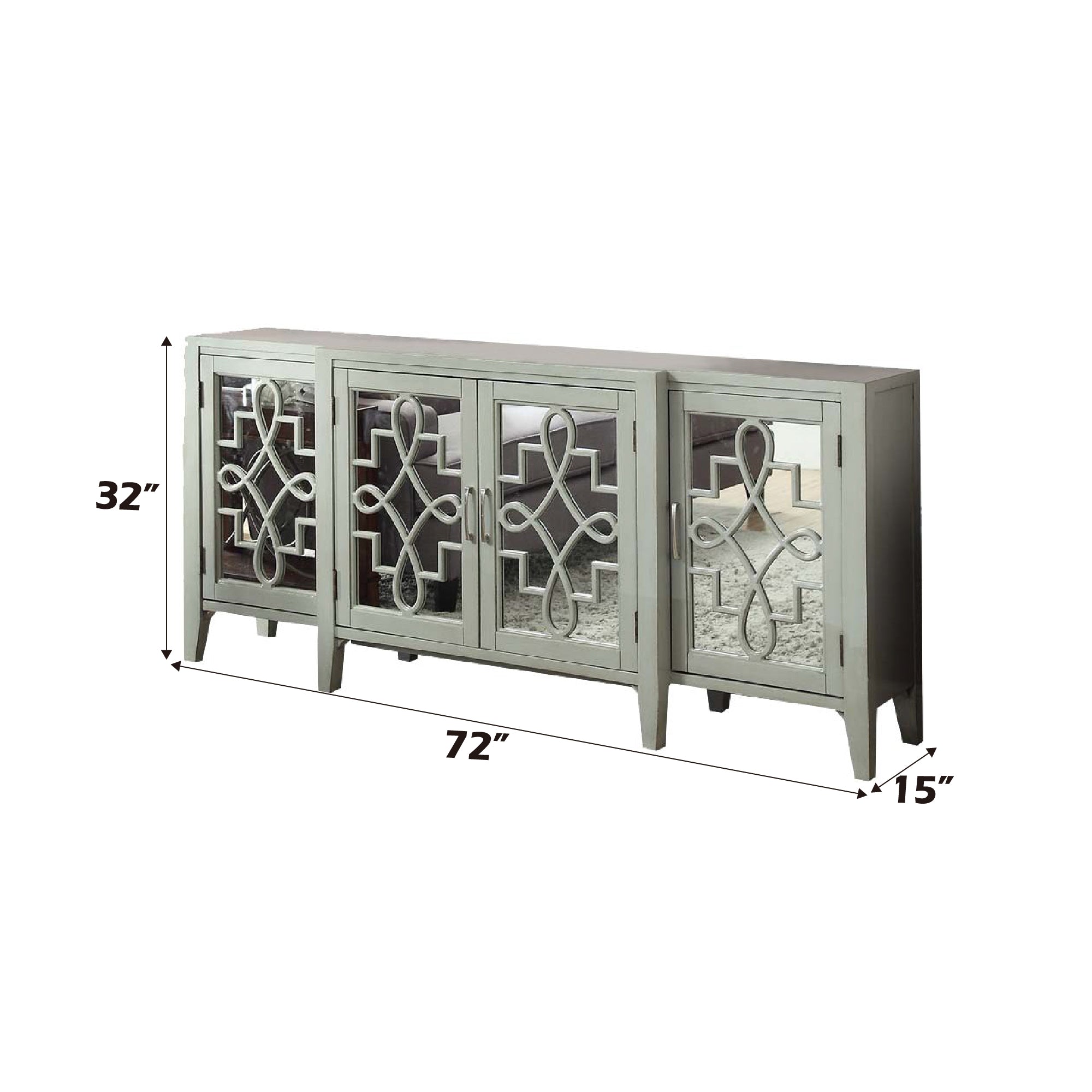 Kacia Antique 4 Door Storage Cabinet