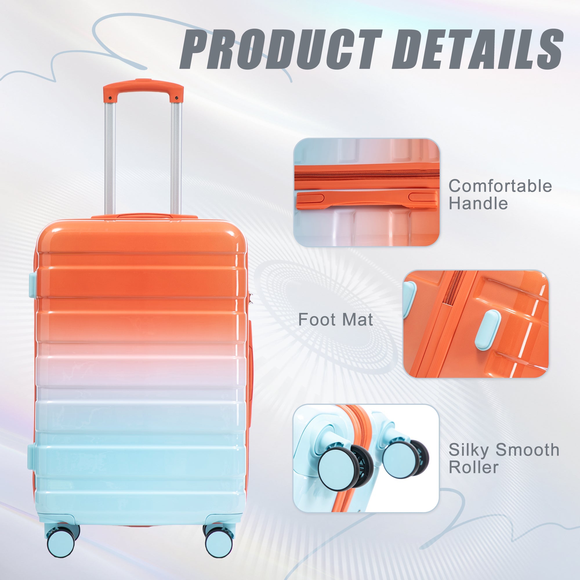 3-Piece PC Spinner Wheel Luggage Set