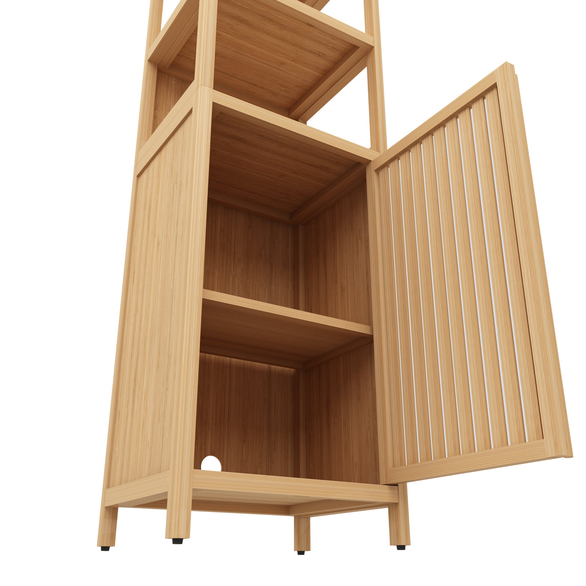 Storage Tall Slim Cabinet with Shutter Door