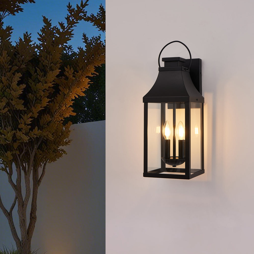 20'' Outdoor Wall Light, 2-Pack Porch Light Outdoor Wall Sconce Lantern