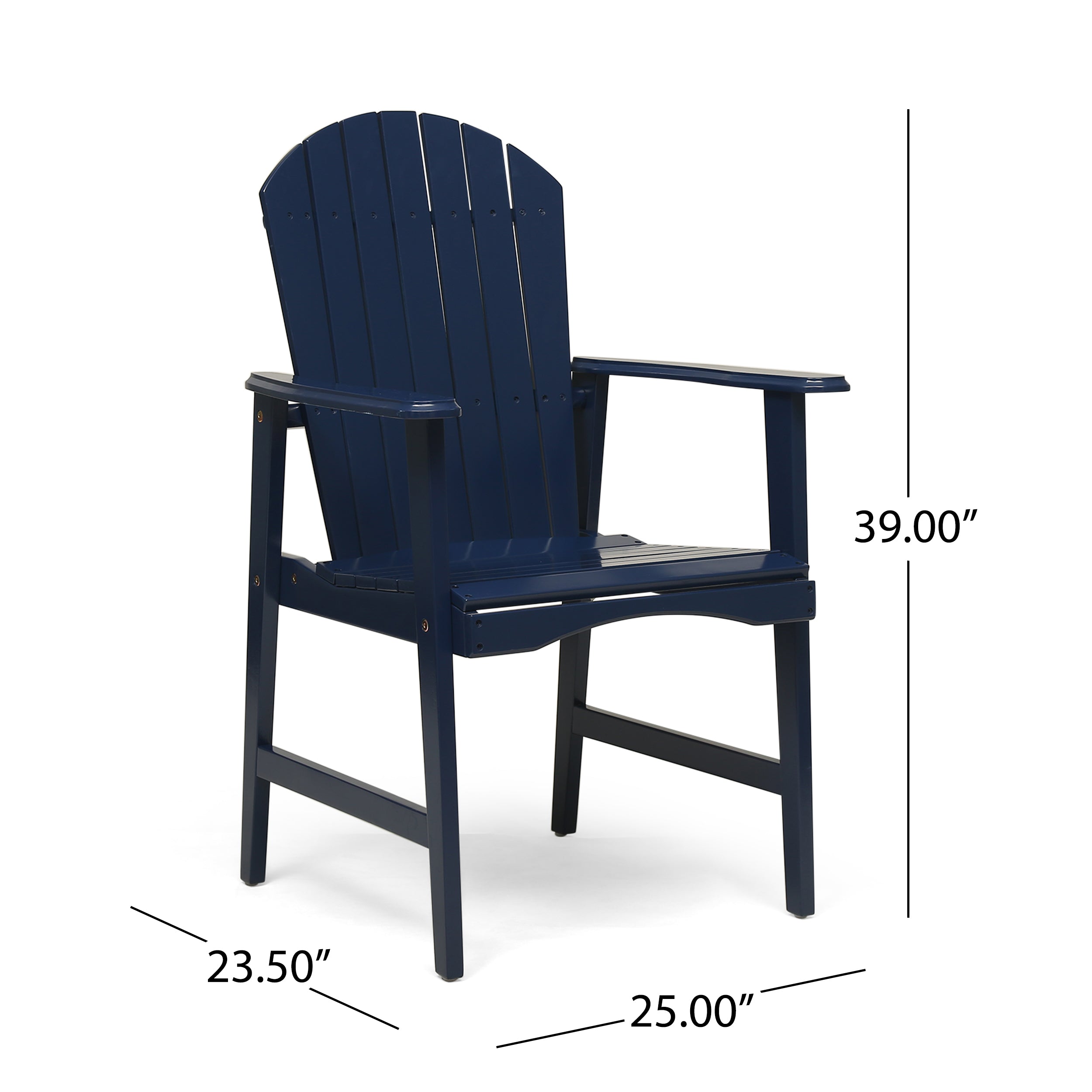 Outdoor Weather Resistant Acacia Wood Adirondack Dining Chairs