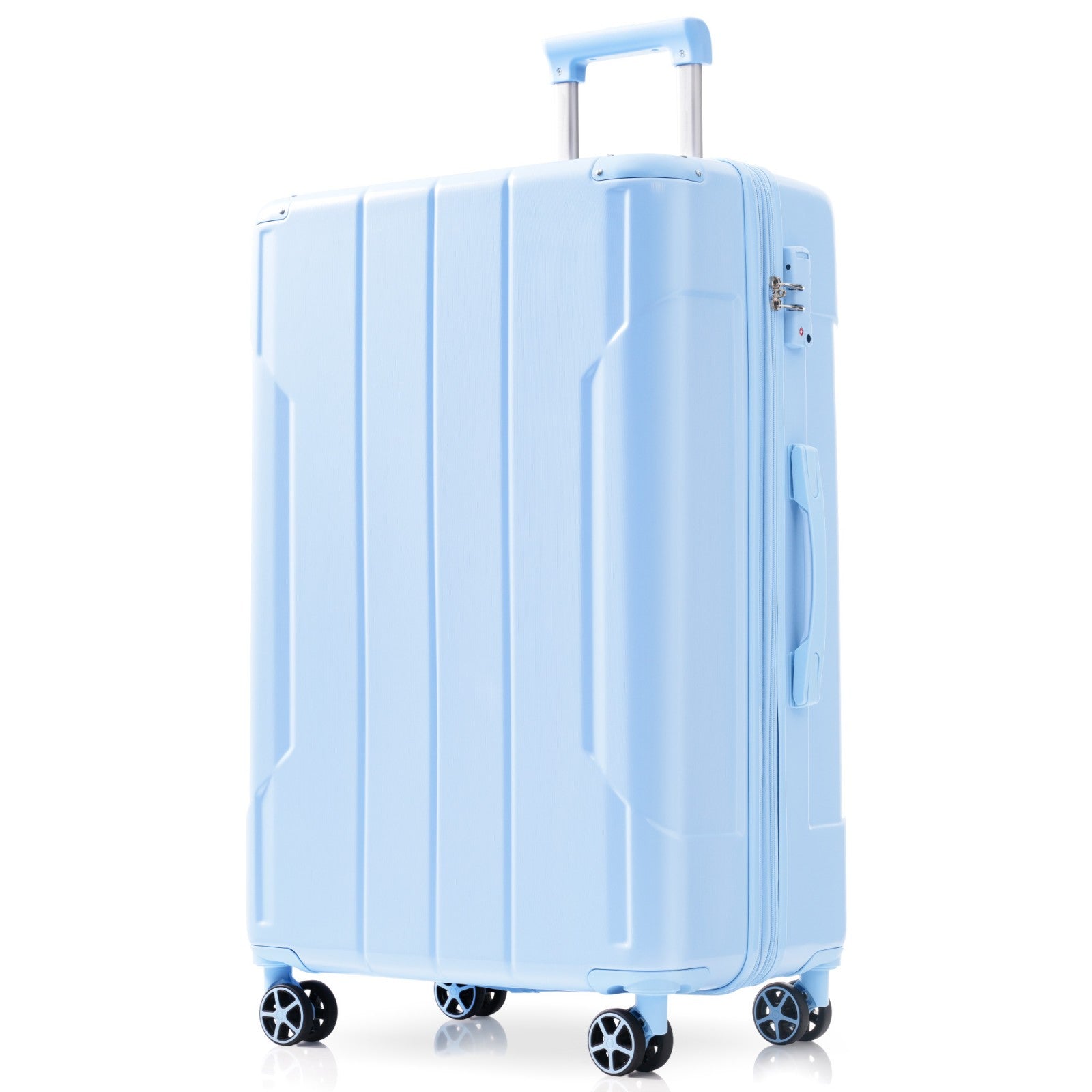 Lightweight Durable ABS Hardshell Luggage - 24 Inch Checked Travel Suitcase