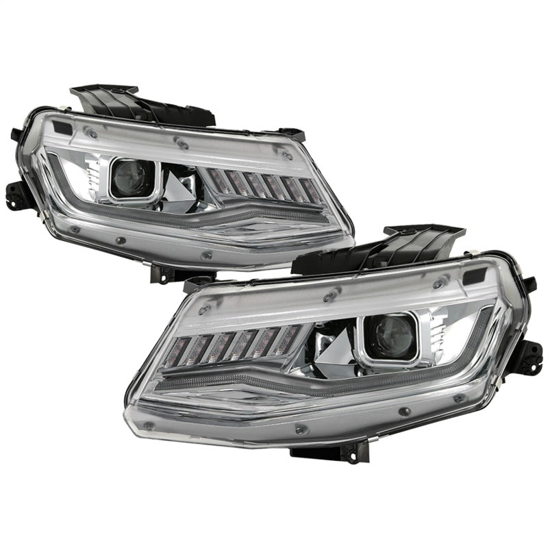Spyder Chevy Camaro 16-18 Halogen Model Projector Headlights Chrome PRO-YD-CCAM16HALSI-SEQ-C 5087348