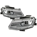 Spyder Chevy Camaro 16-18 (Do Not Fit Halogen) Projector Headlights Chrome PRO-YD-CCAM16HIDSI-SEQ-C 5087386