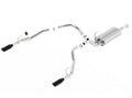 Borla 09-17 Ram 1500 5.7L 3in-2.5in Dual Out Pipe 4in Tip Black Chrome Cat-Back Touring Exhaust 140553BC