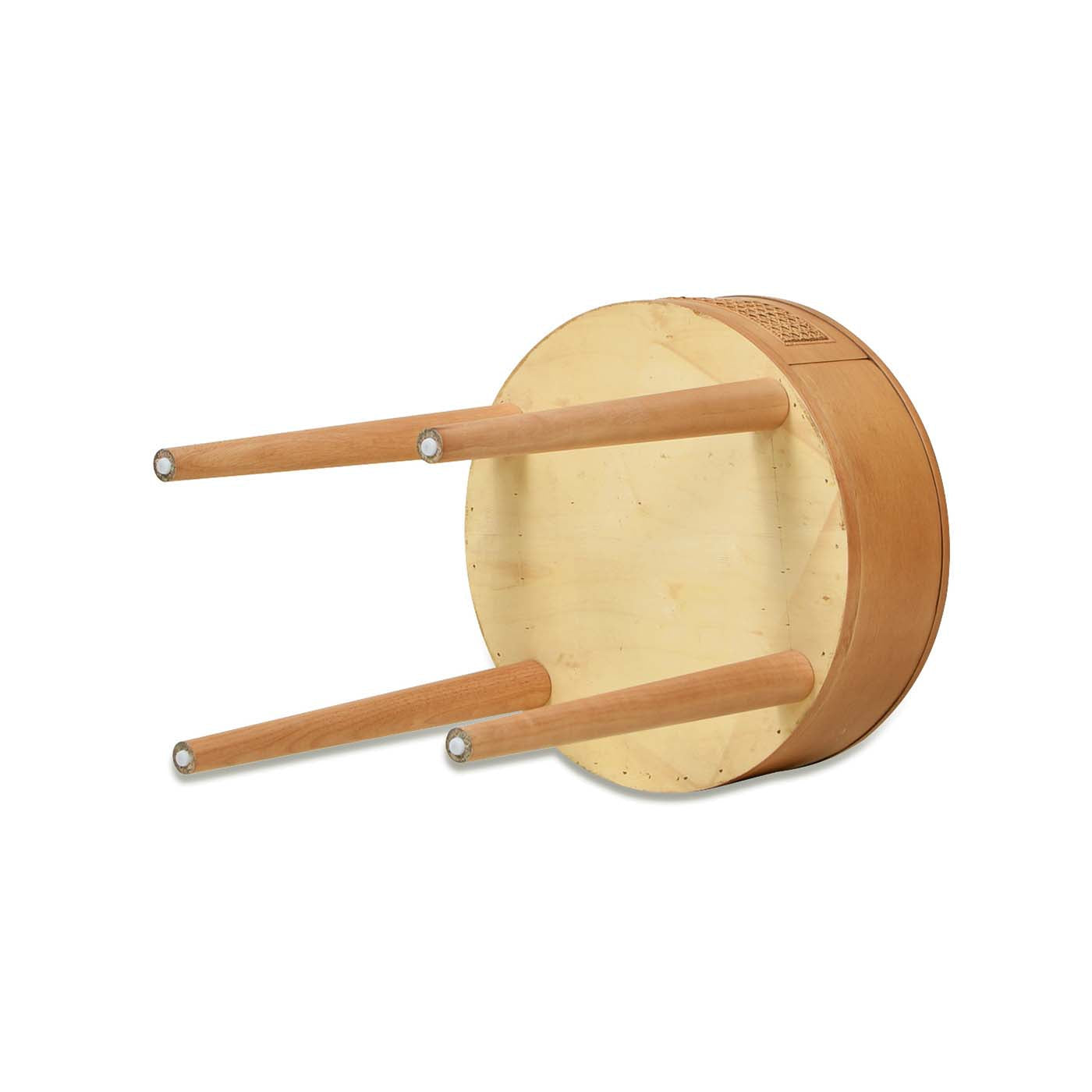 Cabana 18" Round Cane Rattan Storage Side Table