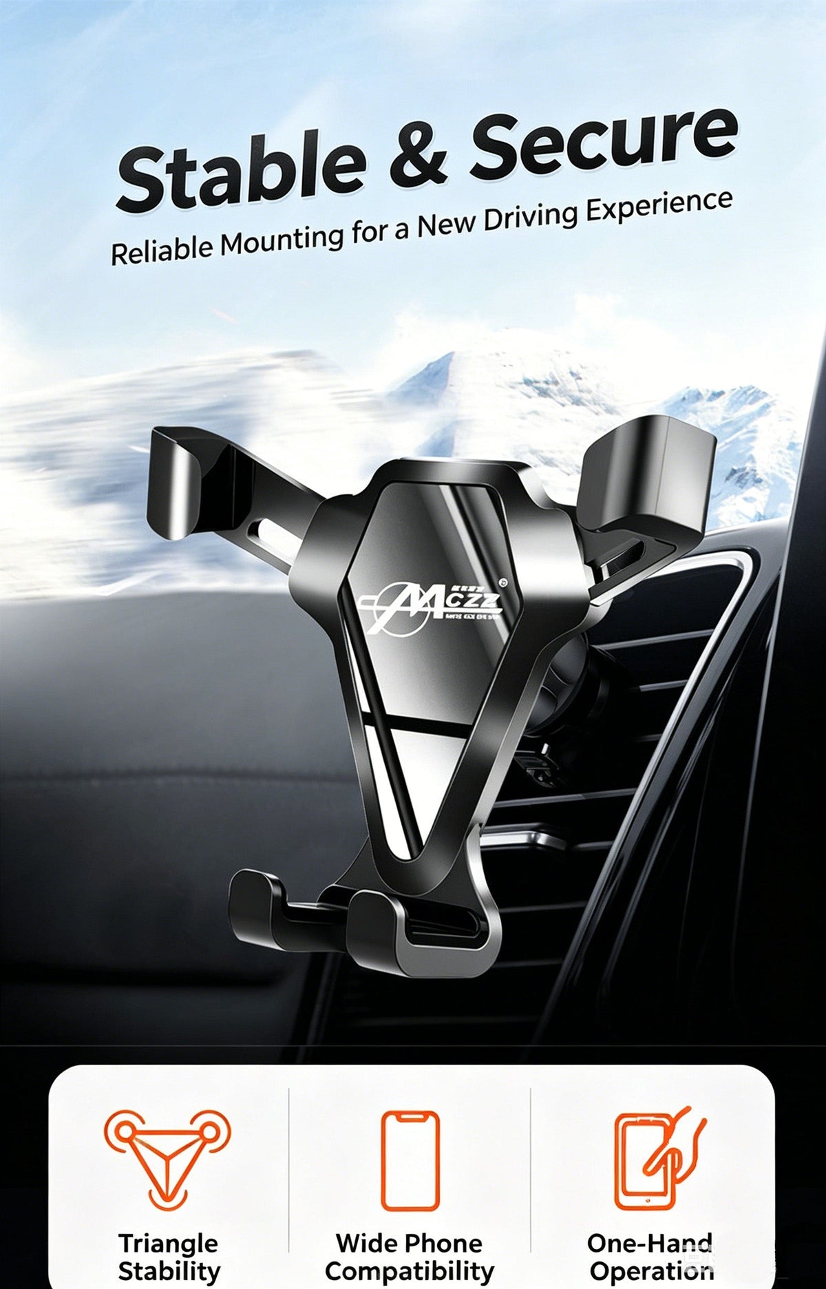 Gravity Car Phone Mount, Suction Cup Multi-functional Universal Cell Phone Holder For Car