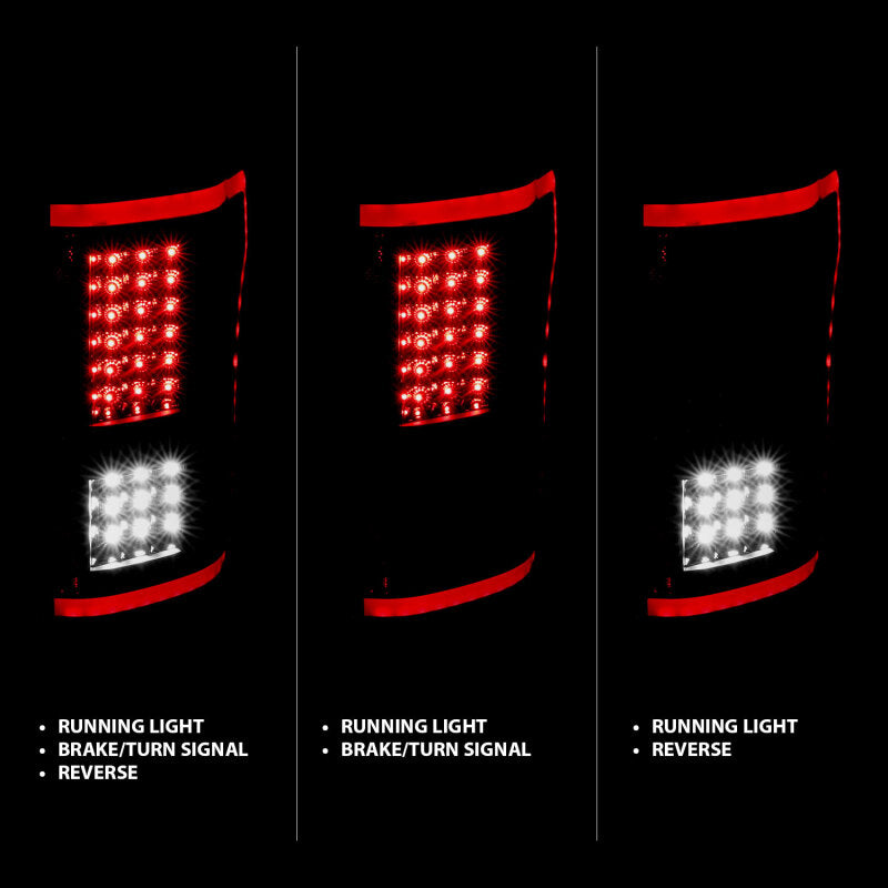 ANZO 15-17 Ford F-150 LED Taillights Black w/ Sequential 311293