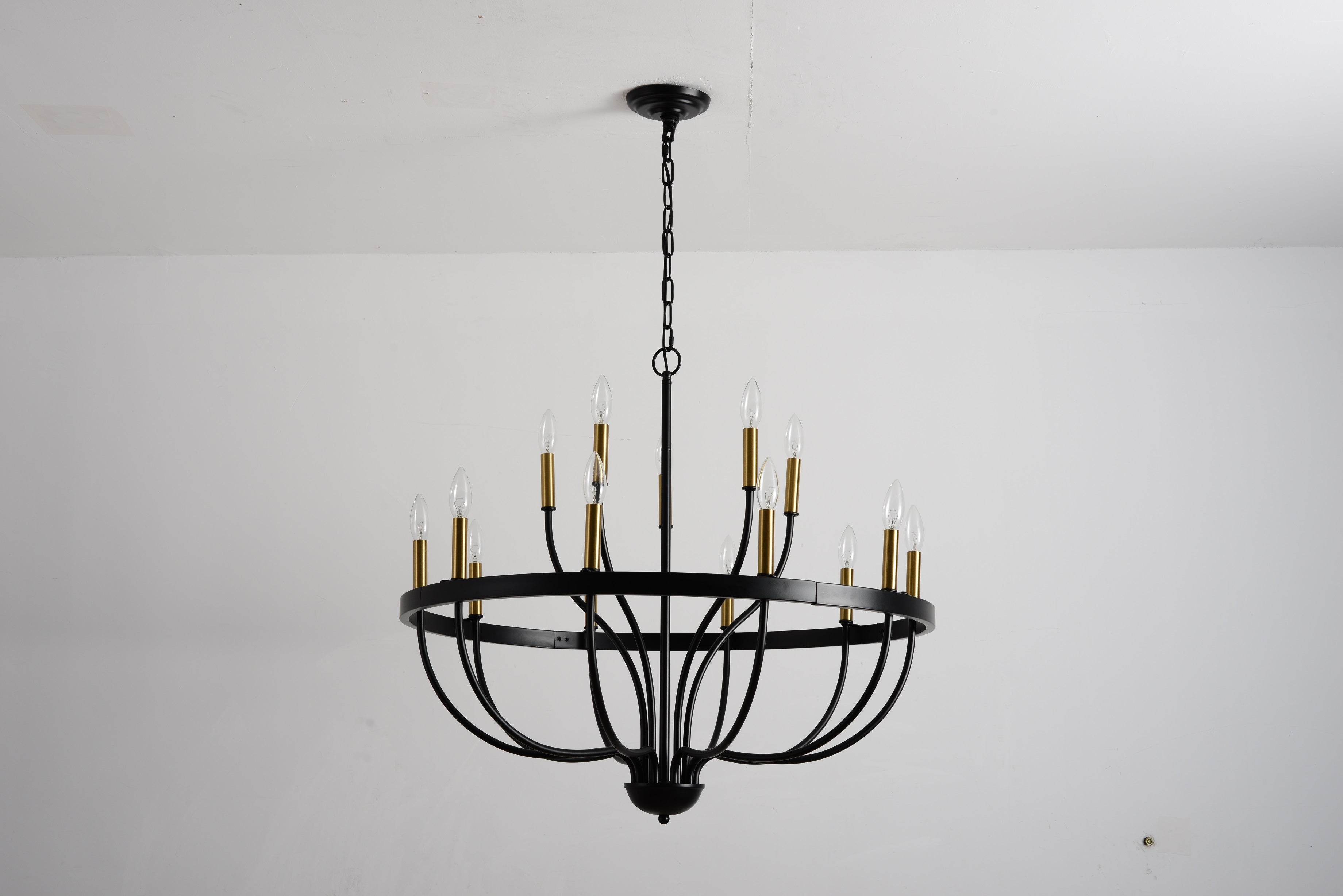 18-Light Chandelier Industrial Iron Candle Chandelier