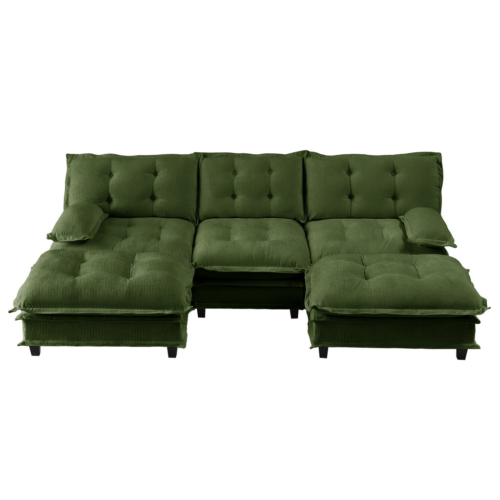 107" U Shaped Modern Sofa Modular Sectional Cloud Couch