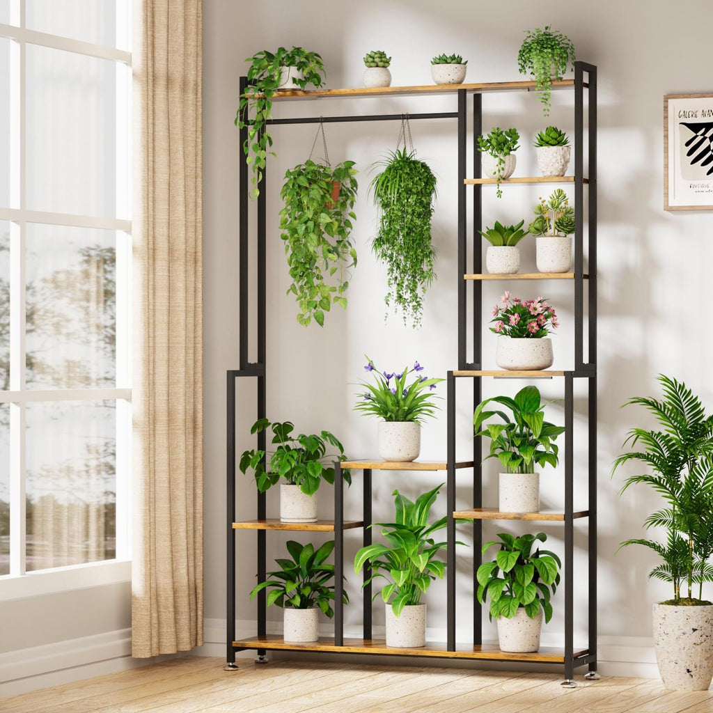 Large Plant Stand Indoor with Grow Light