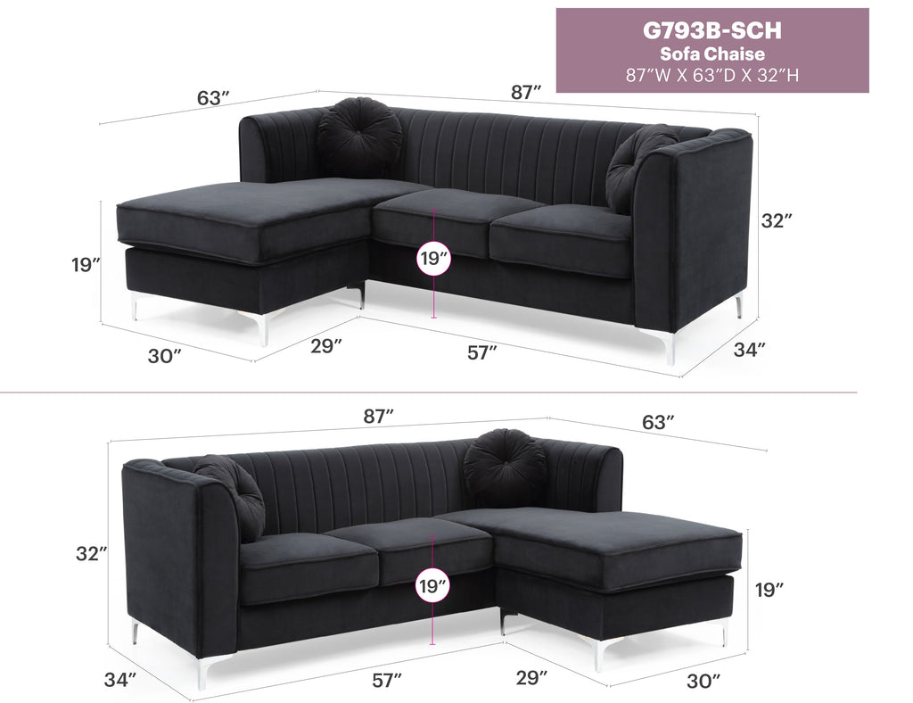 Delray G793B-SC Sofa Chaise