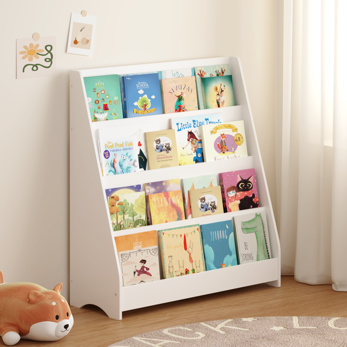 4-Tier Kids Bookshelf