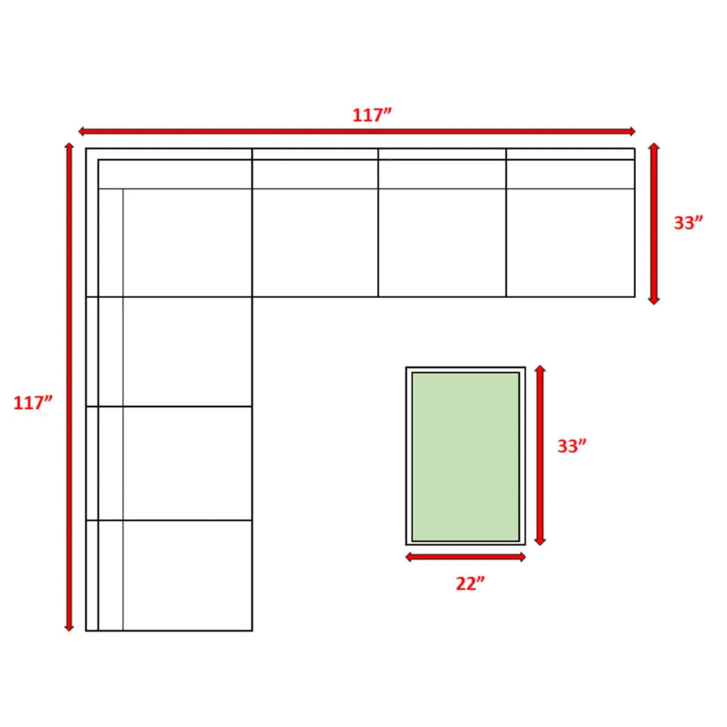 6-Person Wicker Outdoor Seating Group with Cushions