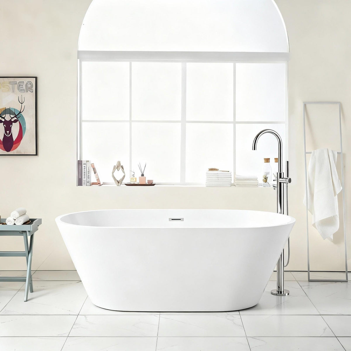59" Acrylic Freestanding Bathtub - Gloss