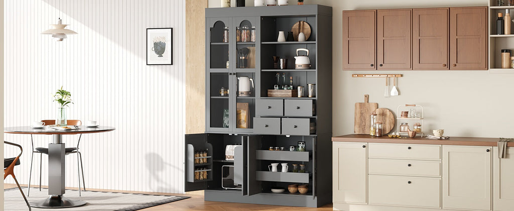 TOPMAX Freestanding Buffet with Hutch