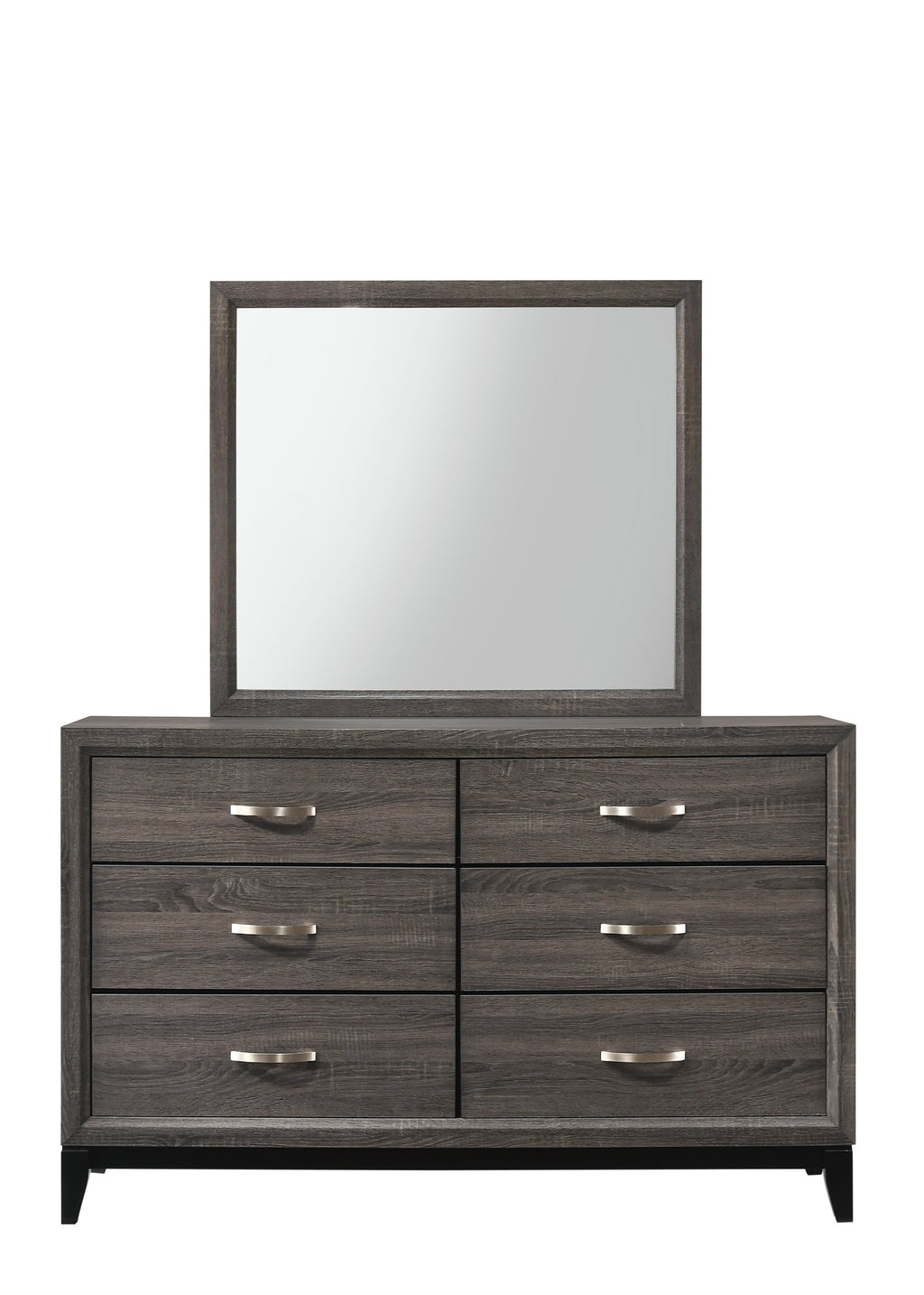 1pc Contemporary 6-Drawer Dresser