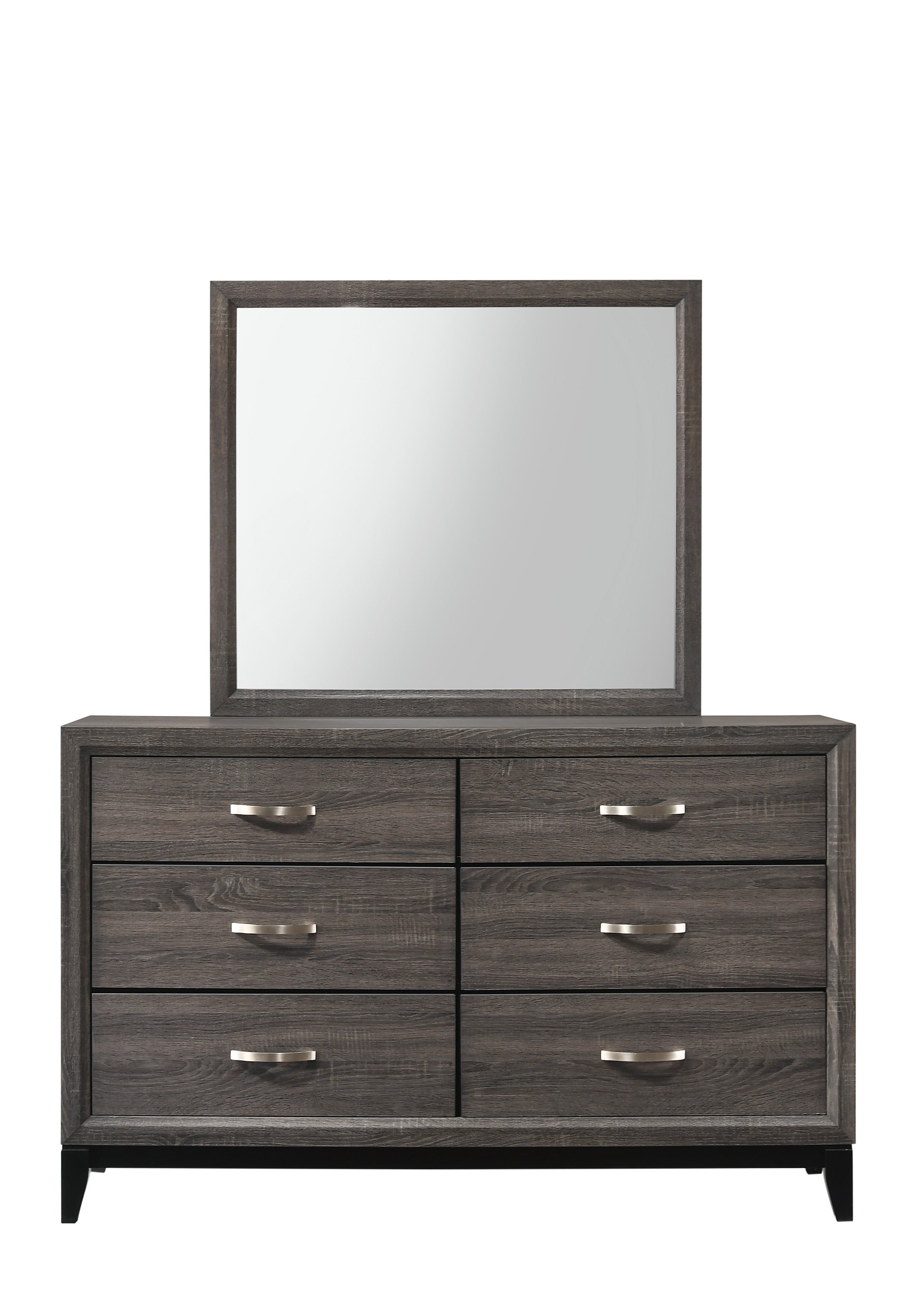 1pc Contemporary 6-Drawer Dresser