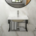 23.75"x15.75" Wall-Mounted Rectangular Ceramic Bathroom Sink
