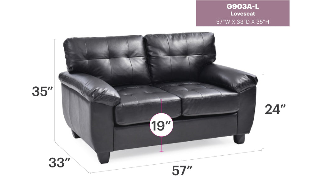 Sleek Contemporary Loveseat For Two