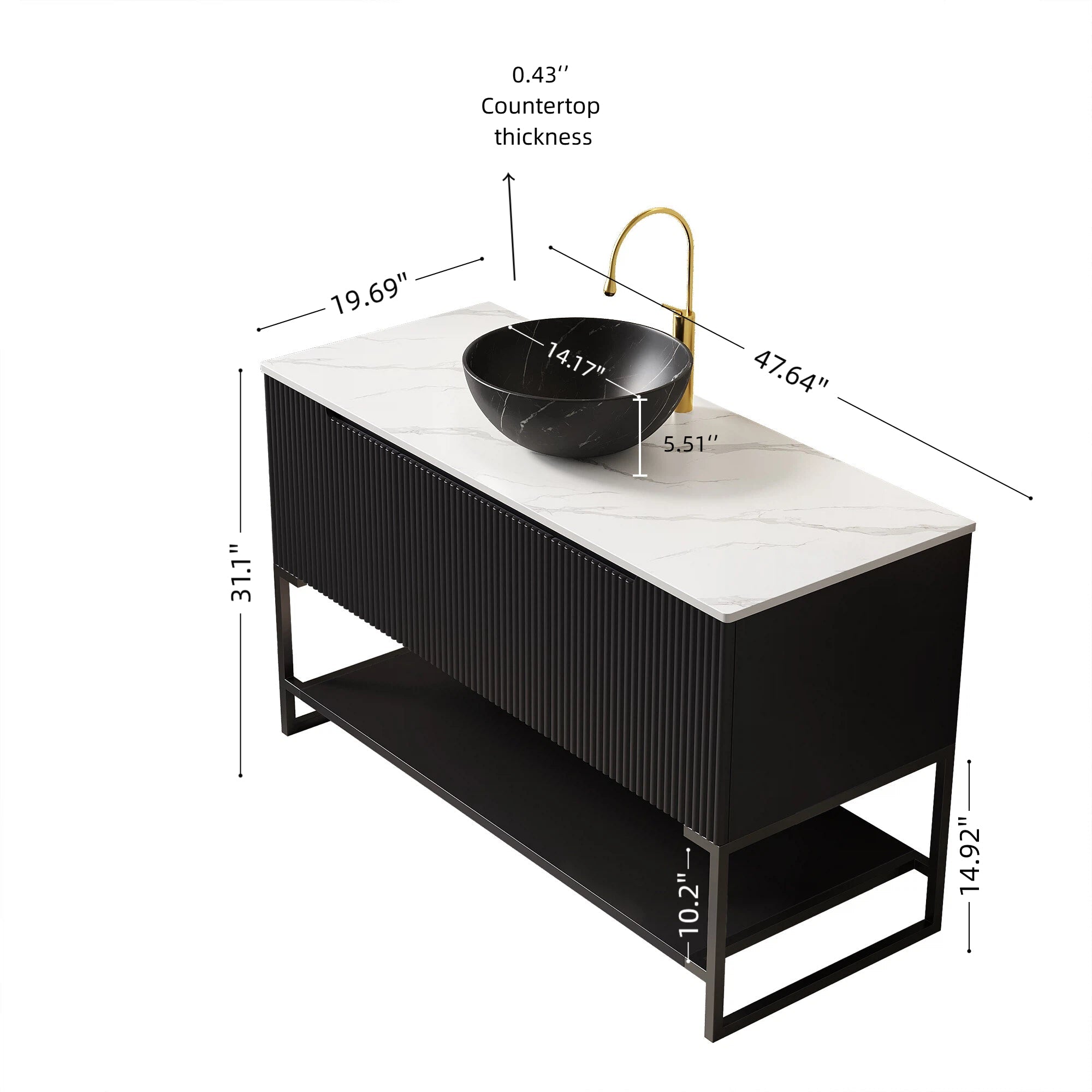 Tulio 48" Bathroom Vanity & Sink