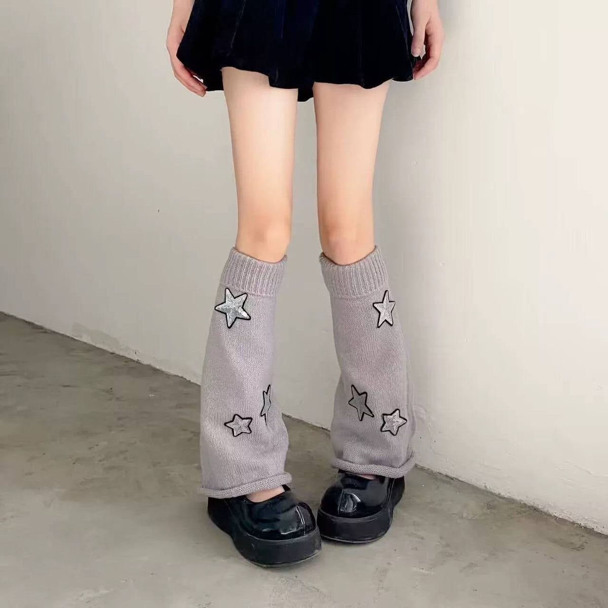 Wind Striped Knitted Leg Warmers For Women Socks To Pair With Snow Boots